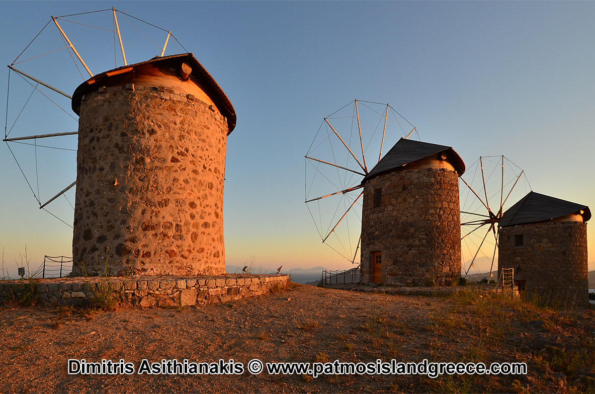 Patmos Island Windmills Photos